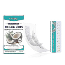 Dental Whitening Tape - 7 Strips+1 teeth color comparison cards, Tooth Whitening Strip with Natural Coconut Formula - Whitening Strip for Teeth Whiten