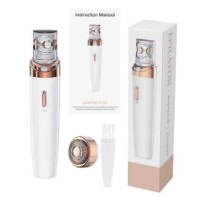 Women's epilator for facial and body hair removal, wet/dry use
