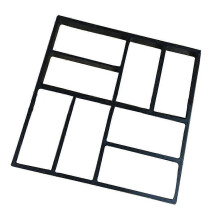 Square EightGrid Shape Garden Paving Pattern Irregular Stepping Stones PP Black