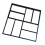 Square EightGrid Shape Garden Paving Pattern Irregular Stepping Stones PP Black 1