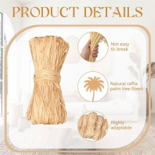 Natürliche Raffia-Stroh für Floristensträuße Dekoration zum Einwickeln Von Geburtstags-, Hochzeits- und Jubiläumsfloristenbedarf, 1000g