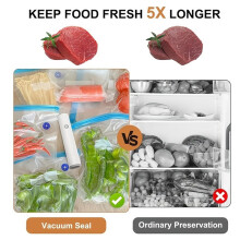 Scelleuse Sous Vide à Batterie Rechargeable Haute Capacité Préserve la Fraîcheur des Aliments, Maintenant la Qualité Inclut 8 Sacs Sous Vide