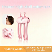 2-Speed Heated Rechargeable Hair Root Volumizer High Cranial Top Fluffy Hair Clip Comb Non Slip Portable Styling Tool