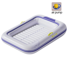 (Purple) Piscine de bronzage gonflable et pliable avec pompe à air, adaptée pour se prélasser, se reposer et bronzer.Veuillez