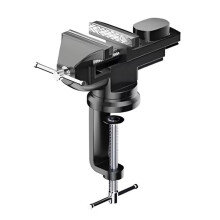 Largeur de Mâchoire de 60 mm, Étau Rotatif à 360, Étau de Travail Universel à Fixer sur Table pour Bijoutiers et Amateurs
