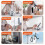Double-Sided for  Phone Stand Tripod 360 Adjustable Portable Foldable 1/4" Mount for  17-13 Gray 2