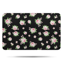 Pioneer Flower Floral Bathroom Rug Non-Slip Microfiber