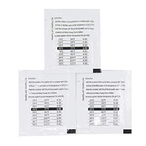 30 Pack PH Meter Buffer Solution Powder 6.86/4.00/9.18, PH Calibration Solution Packets for Precise PH Meter 2