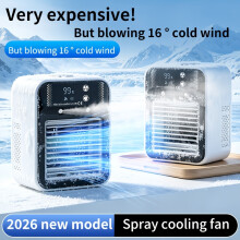 Smart Water-Cooled Fan For Cooling, Ice Plus Cooling,Portable Desktop Spray Humidifying Fan, Small Motor Fan, Can Be Charged Or