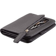 Women's RFID-Blocking Bifold Leather Wallet with ID Window