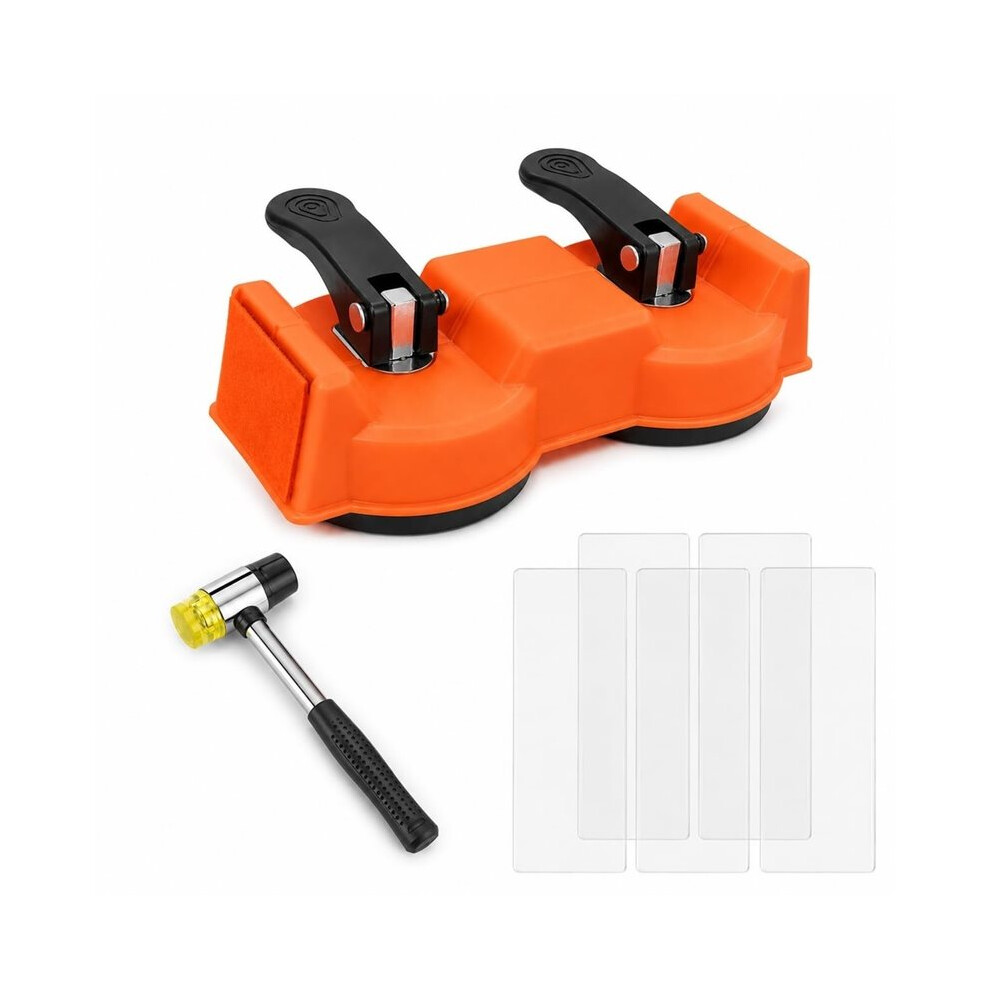 Floor Gaps Fixer Tool For Floating Floors, Dual Suction Cup Flooring Repair Kit, Rubber Mallet & 5 Adhesive Pads 6032298262925