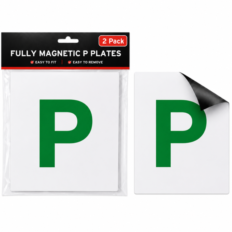 Magnetic P Plates 2 Pack For New Drivers 7427040945611