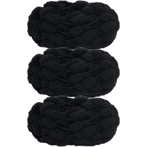 POM-POM Ball Yarn 100% Polyester 3 Pack 450g