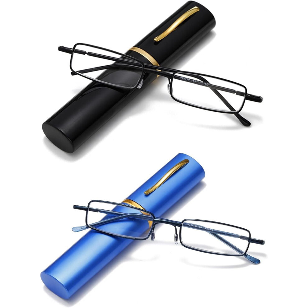 Slim Mini Metal Reading Glasses 2.0 with Case