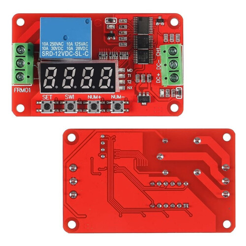 2pcs  12V FRM01 Multifunction Timer Delay Relay Module with Segment LEDs for  Home 2