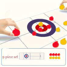 9-piece Set Of Mini Portable Curling Table Ice Hockey Games, Outdoor Table Games, Suitable For Parties, Multi-person Interaction,