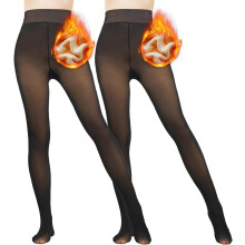 Fleecegevoerde damespanty's met hoge taille (2 paar)