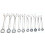 20Pcs  Engineer Wrench Dual Heads Offset Ring Spanner Tools Spanner Combination Key 4-11mm Wrenches Hand Set 4