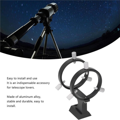 Telescope Finder Scope Mount Adjustable Bracket with Fixing Ring and 1/4 Inch Screw for Astronomical Telescopes 1