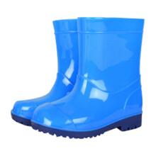 Boys' Rain Boots Sky Blue Solid Color Closed Toe Waterproof