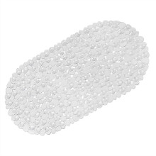 TTMA Non Slip Bath Mats for Inside Bath, Clear Pebble Bath Mat Non Slip Anti Mould, Anti Slip Shower Mat, Flexible Oval PVC
