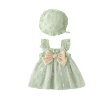 Girls lace daisy romper with sun hat, 12–15 months