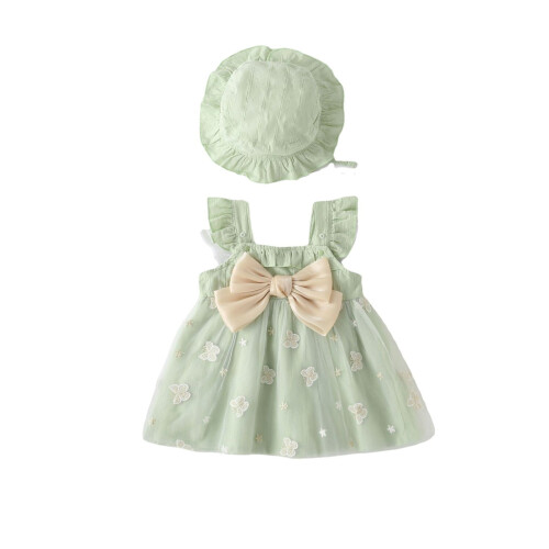 Girls lace daisy romper with sun hat, 12–15months
