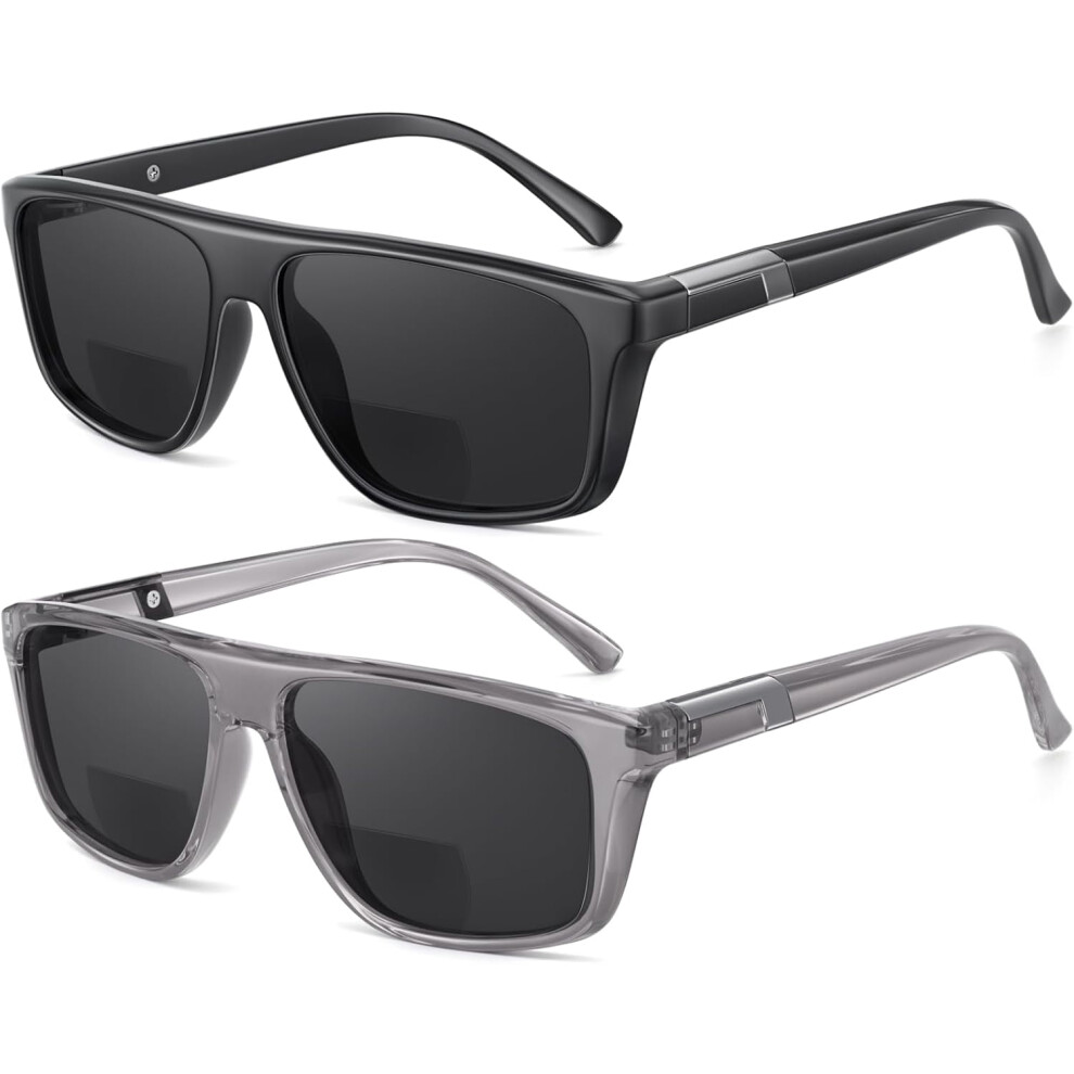 Bifocal Reading Sunglasses for Women UV400 Retro Cat-Eye