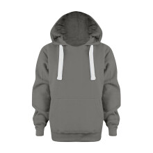 Barntröja med huva och dragkedja, unisex, mjuk borstad fleece