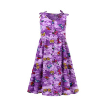 Girls floral sundress sleeveless scoop neck flowy print for