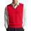 Men's V-neck sweater vest solid color relaxed fit 1