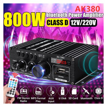 Amplificator de putere stereo Hi-Fi AK170/270/370/380, 800 W, 12 V