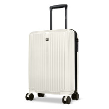 LUGG AirGlide 20in Hard Shell Lightweight Suitcase Polycarbonate Travel Luggage, TSA Lock, Spinner Wheels 55x38x23cm, Beige