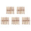 25 Pcs Gold Tone Brass Straight Hose Connector Joiner 1