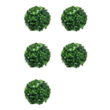 5X Greenery Balls Faux Boxwood Green Round Balls No Trimming Artificial Topiary Balls Table Decoration A