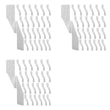 Hurricane Tie Hick Cinghie Hurricane Zincate H2.5A Robuste Staffe per Tralicci/Fascette per Travi per Legno (75 Pezzi)