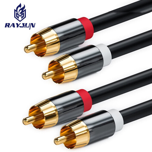 2RCA to 2RCA audio cable gold-plated 6 ft