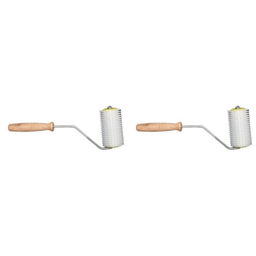 2X Bee Honey Extracting Tool Uncapping Needle Roller Type Propolis Extractor Bee Honey Comb Beekeeping Uncapping Tools,B