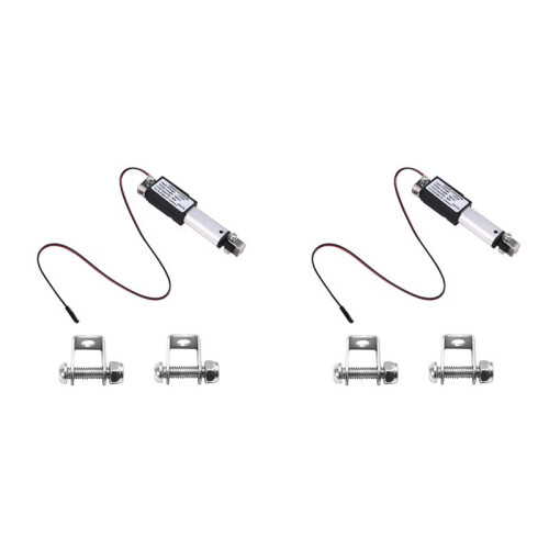 2X Micro-Type Linear Actuator,1In Stroke,90N/20.3lb,Speed 9.5mm/S Electric WaterproofActuator Motor LinearActuator 12V
