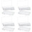 12Pack  Plastic Clear Storage Containers Box,Small Rectangle Empty Organizer Case with Hinged Lid 1
