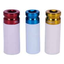 Alloy Wheel Nut Thin Wall DEEP Impact Socket Set 1/2 inch drive 17mm 19mm 21mm 26-5