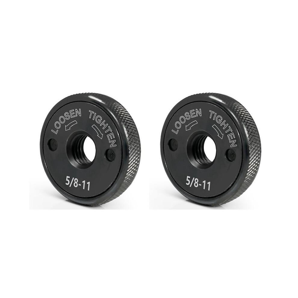 2X Quick Release Nut For Anlgle Grinder,5/8-11 Self Locking Flange Nuts Metal Lock Grinder Knurled Arbor Nut 6031536192215