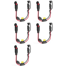 5X SAE Extension Cord for Genius Battery Chargers,14AWG Heavy Duty SAE Connector Cable, 20A Fuse Waterproof Plug
