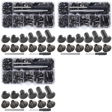 Chicago Screw Leather Rivets Assorted Screw Rivets M5 Chicago Binding Screws for Decorating PU Belts(330PCS) B