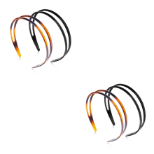 Diadema de plástico con dientes de doble fila (4 piezas)