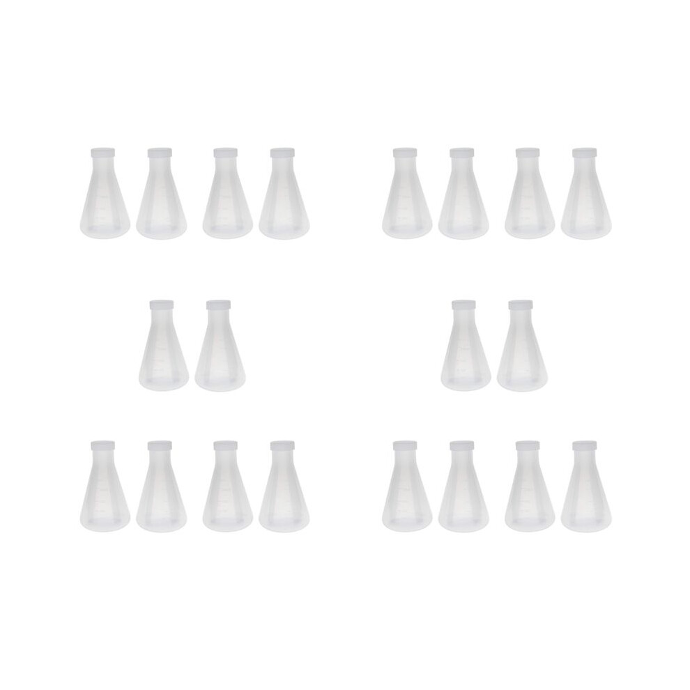 Laboratory Graduated Plastic Conical Erlenmeyer Flask, Measurable, Smooth Thick Wall, 20 Bottles Of 250Ml 6031605361399