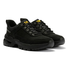 (, ) Caterpillar Surge Hiker Lo Waxy Nubuck Men's Black Lace-Up Shoes