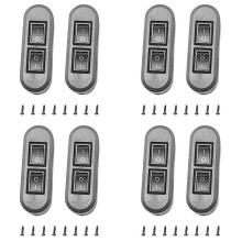8x Interruttore un Filo Incorporato Interruttore Duplex Nero Interruttore un Bilanciere Diretto Adatto per Lampada da Scrivania un Doppio Controllo