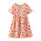 Mädchen Sommerkleid Kurzarm Blumenmuster Prinzessinnenstil 1