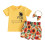 Completo da bambina con girasoli, composto da 3 pezzi e top a maniche corte. 1